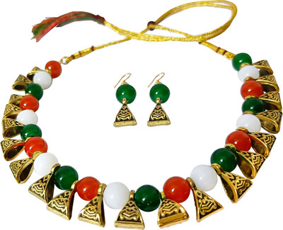 JFL - Jewellery for Less Brass Gold-plated Multicolor Jewellery Set(Pack of 2)