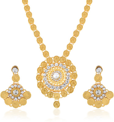 memoir Brass Gold-plated Yellow Jewellery Set(Pack of 2)