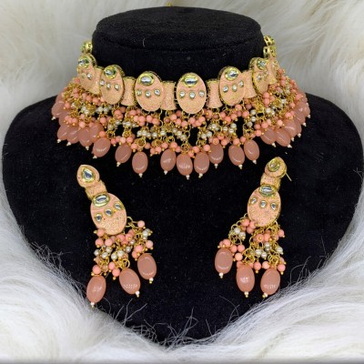 GEODE DELIGHT Copper Gold-plated Multicolor Jewellery Set(Pack of 4)