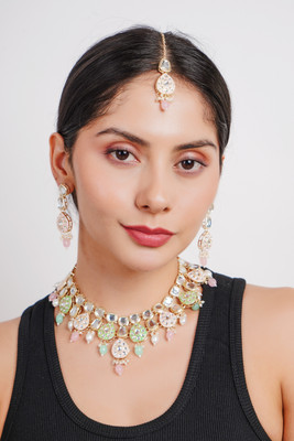 Divisha Alloy Gold-plated Multicolor Jewellery Set(Pack of 1)