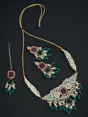 Divisha Alloy Gold-plated Multicolor Jewellery Set(Pack of 1)