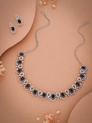 ANOUK Brass Rhodium Silver Jewellery Set(Pack of 1)
