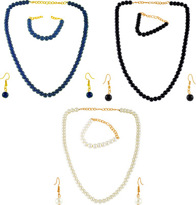 Om Jewells Alloy Gold-plated Multicolor Jewellery Set(Pack of 1)