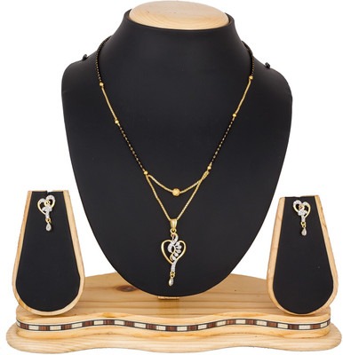 LUXOR Alloy Gold-plated Black, Gold Jewellery Set(Pack of 1)
