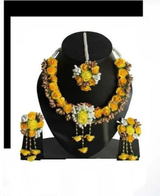 Arihant Shop Fabric Yellow Jewellery Set(Pack of 1)