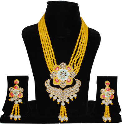 Nifty Crystal Gold-plated Yellow Jewellery Set(Pack of 3)