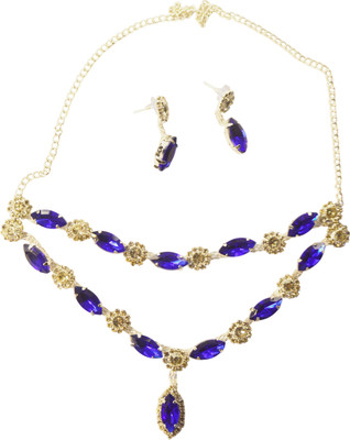 AaGlobalShop Metal Silver, Blue Jewellery Set(Pack of 1)