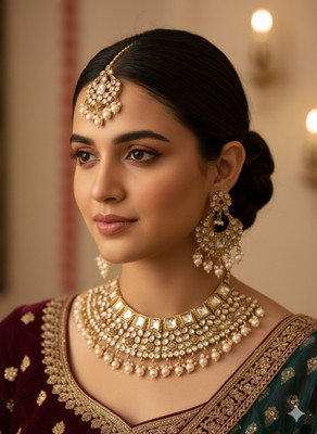 khetlazee Alloy Gold Jewellery Set(Pack of 1)