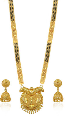 Divastri Brass Gold-plated Gold Jewellery Set(Pack of 1)