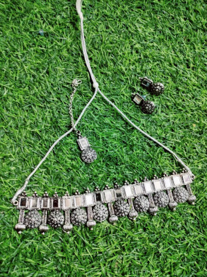 Ruhi Alloy Sterling Silver Silver Jewellery Set(Pack of 1)