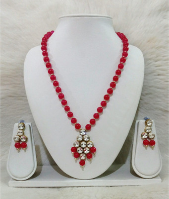 JN Handicraft Brass Copper Red Jewellery Set(Pack of 1)