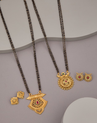 suvarn palace Alloy Gold Jewellery Set(Pack of 4)