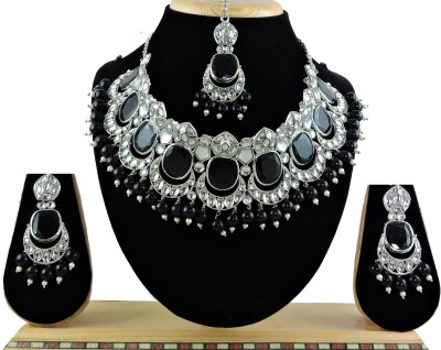 VATSALYA creation Alloy Gold-plated Black Jewellery Set(Pack of 1)