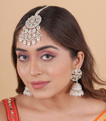 VATSALYA creation Alloy Gold-plated Gold, White Jewellery Set(Pack of 1)