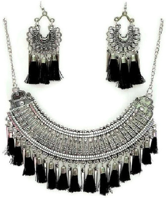 COSMO DUST JEWELLERY WITH DEVICE Oxidised Silver Silver, Black Jewellery Set(Pack of 1)