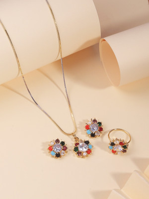 Bhagya Lakshmi Alloy Multicolor Jewellery Set(Pack of 4)