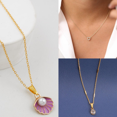 BOGHRA SALES Crystal, Copper, Alloy Gold-plated Multicolor Jewellery Set(Pack of 3)