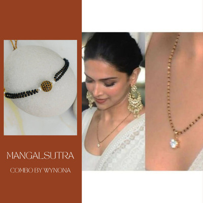 Temora Brass Gold-plated Gold, Black Jewellery Set(Pack of 2)
