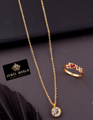 Jewel WORLD Brass, Alloy Gold-plated Multicolor Jewellery Set(Pack of 1)