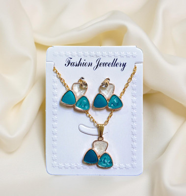 JKS Craft Alloy Green Jewellery Set(Pack of 1)
