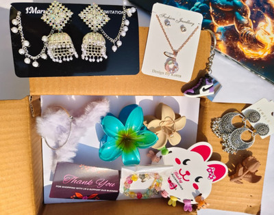 Giftgram Metal Silver, Multicolor Jewellery Set(Pack of 1)