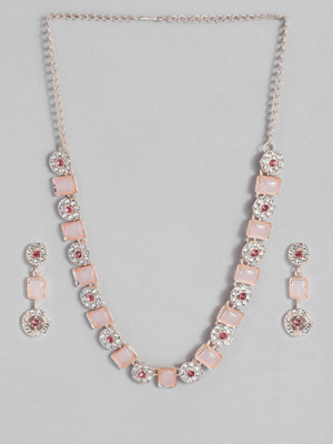 Kord Store Brass Gold-plated Rose Gold Jewellery Set(Pack of 1)