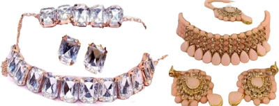 JMBW INTERNATIONAL Alloy White, Rose Gold Jewellery Set(Pack of 2)