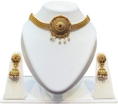 RNJewels Alloy Gold Jewellery Set(Pack of 1)