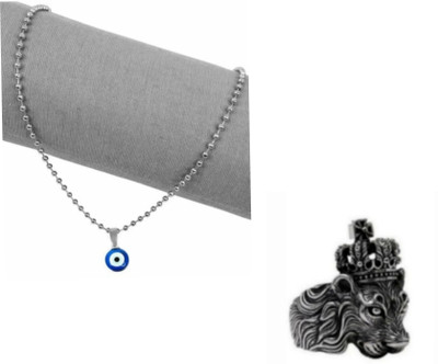 MAATRCHAAYA Alloy, Stainless Steel Sterling Silver, Silver Silver, Blue Jewellery Set(Pack of 2)