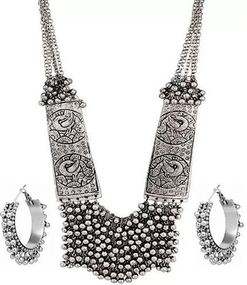 SKG Fashion Store Alloy Silver Jewellery Set(Pack of 1)