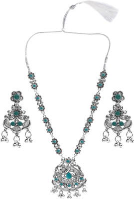 Gauri FashionHub Alloy Blue, Silver Jewellery Set(Pack of 1)