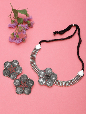 Anju Arya Oxidised Silver Silver Jewellery Set(Pack of 1)