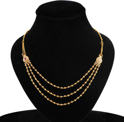 University Trendz Alloy Gold-plated Gold Jewellery Set(Pack of 1)