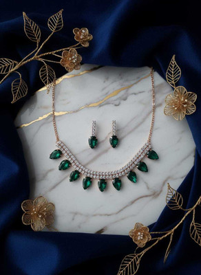 Methi Collections Alloy Green Jewellery Set(Pack of 1)