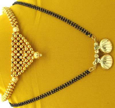 SHREE MAULI CREATION Alloy Gold-plated Gold, Black Jewellery Set(Pack of 1)
