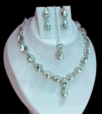 ARScollection Alloy Silver Jewellery Set(Pack of 1)