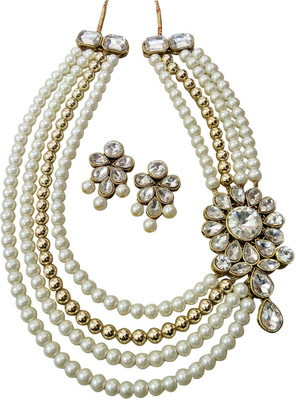 JN Handicraft Alloy White Jewellery Set(Pack of 1)