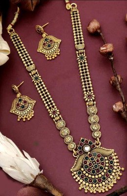 Bhagya Lakshmi Alloy Gold-plated Multicolor Jewellery Set(Pack of 1)