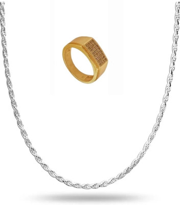 Vedansh Brass, Alloy, Stainless Steel Sterling Silver, Gold-plated Silver, Gold Jewellery Set(Pack of 2)