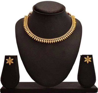 VA JEWELERY Copper Gold-plated Gold Jewellery Set(Pack of 1)