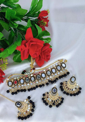 Ruhi Alloy Black Jewellery Set(Pack of 2)