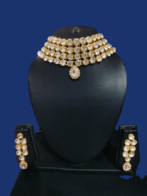 ora collection Brass Gold-plated Silver, Gold Jewellery Set(Pack of 1)