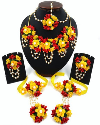 ringzinnie Copper Red, Yellow Jewellery Set(Pack of 3)