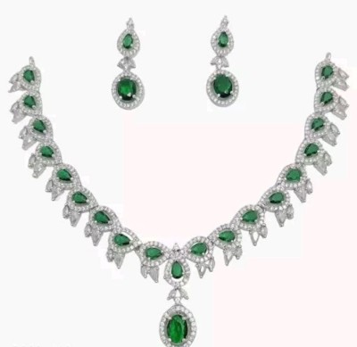 Artificially Alloy Green Jewellery Set(Pack of 1)