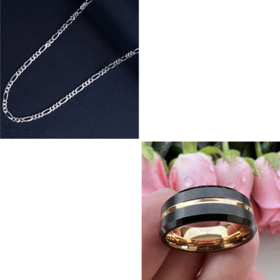 MAATRCHAAYA Stainless Steel Sterling Silver, Gold-plated, Copper Silver, Rose Gold Jewellery Set(Pack of 2)