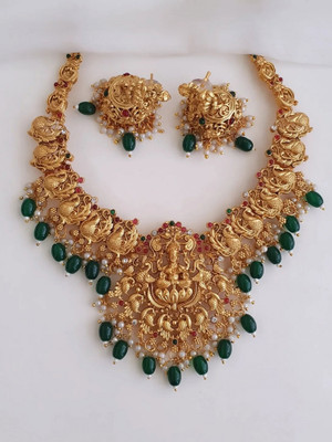 KEYMAX Alloy Gold-plated Gold Jewellery Set(Pack of 1)