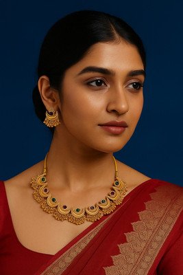 NAKMAN JEWELLERY Brass, Copper Gold-plated Multicolor Jewellery Set(Pack of 1)
