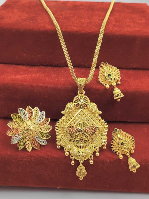 EKTASALESS Brass Gold-plated Multicolor Jewellery Set(Pack of 1)