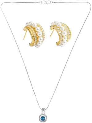 asthacollection Stone Blue, Gold Jewellery Set(Pack of 1)