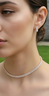 Fashionwithaaru Alloy Gold-plated Pink Jewellery Set(Pack of 1)